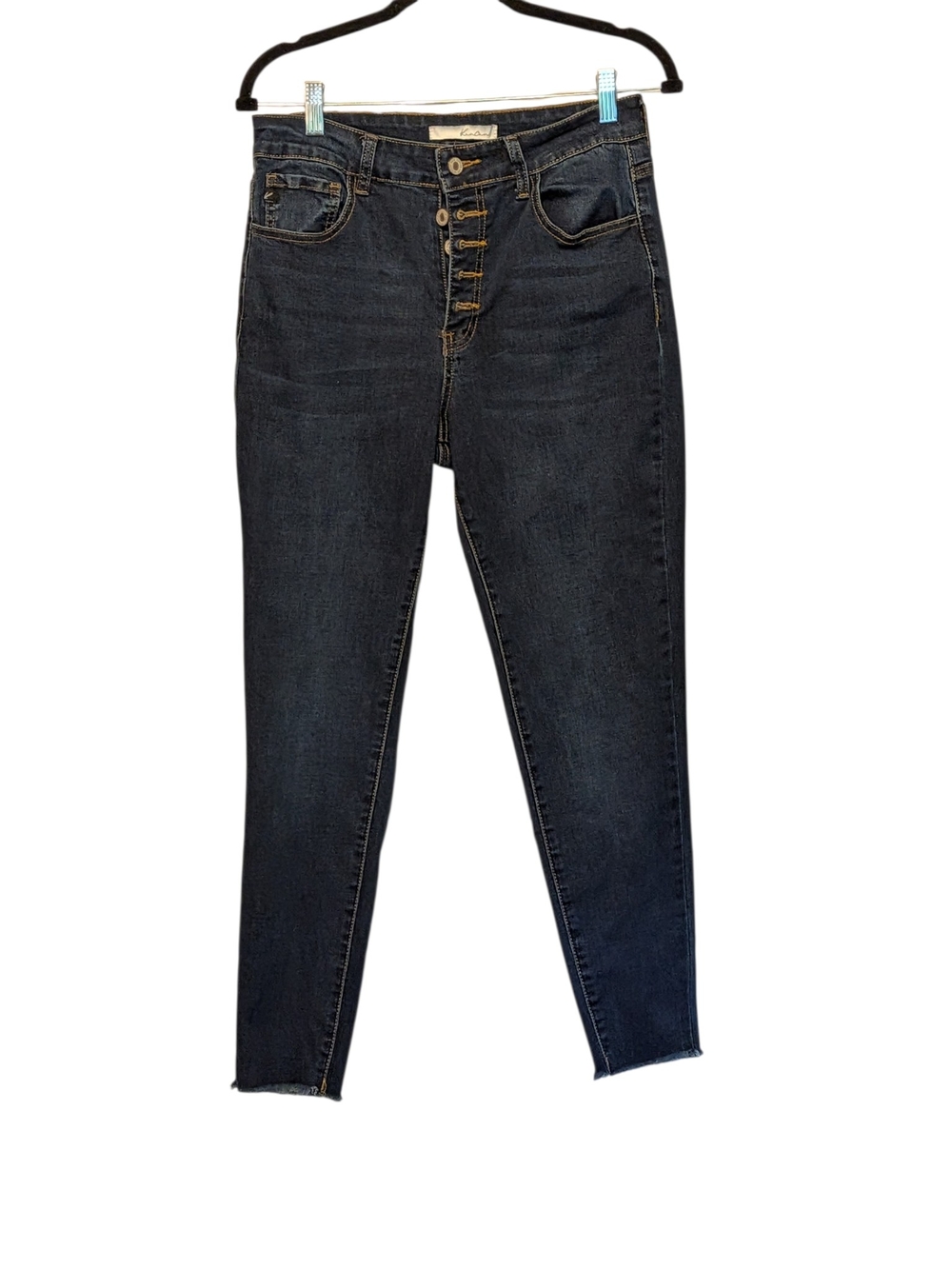 Dark Wash High-Rise Button-Fly Women’s Jeans